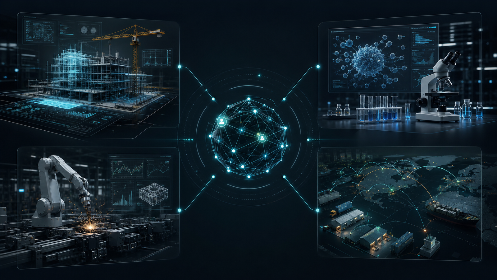 High-tech sector signal map for AEC, drug discovery, advanced manufacturing, and logistics