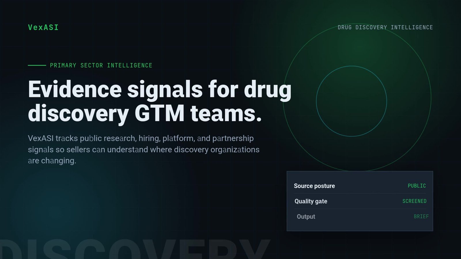 Drug Discovery VexASI Signaling promo still